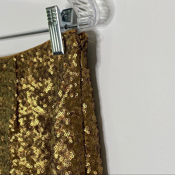 Cache Gold Sequin Mini Skirt - Picture 6 of 9